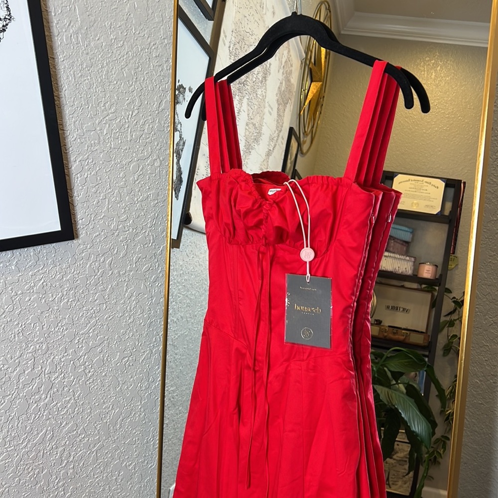 House of CB ‘Carmen’ Red Rose Bustier Sundress NWT - Picture 13 of 15